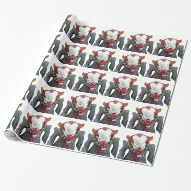 Presente Papel de envolvimento do palhaço (Desenrolado)