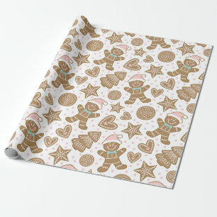 Presente Papel de envolvimento do pão-de-espécie do Natal