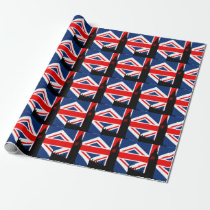 Presente Papel de envolvimento do parlamento de Union Jack