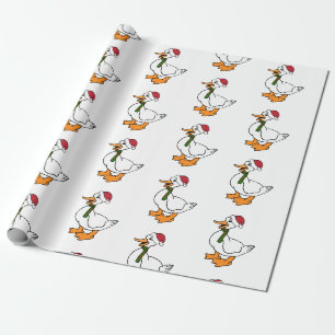 Presente Papel de envolvimento do pato dos desenhos