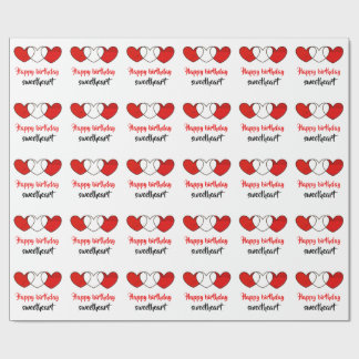 Presente papel de envolvimento do querido do feliz