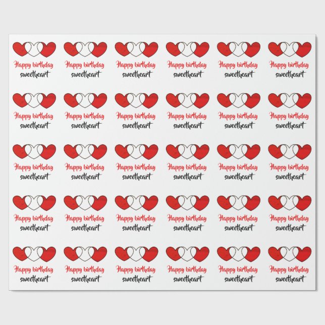 Presente papel de envolvimento do querido do feliz (Aberto)