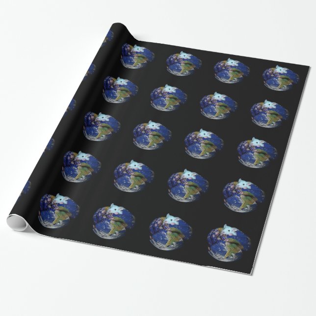 Presente Papel de envolvimento do rato do mundo (Desenrolado)