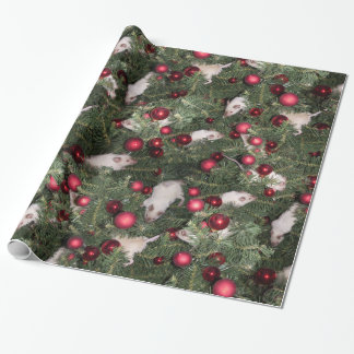 Presente Papel de envolvimento do rato do Natal - impressão