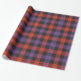 Presente Papel de envolvimento do Tartan de Brown