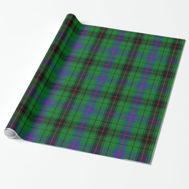 Presente Papel de envolvimento do Tartan de Davidson (Desenrolado)