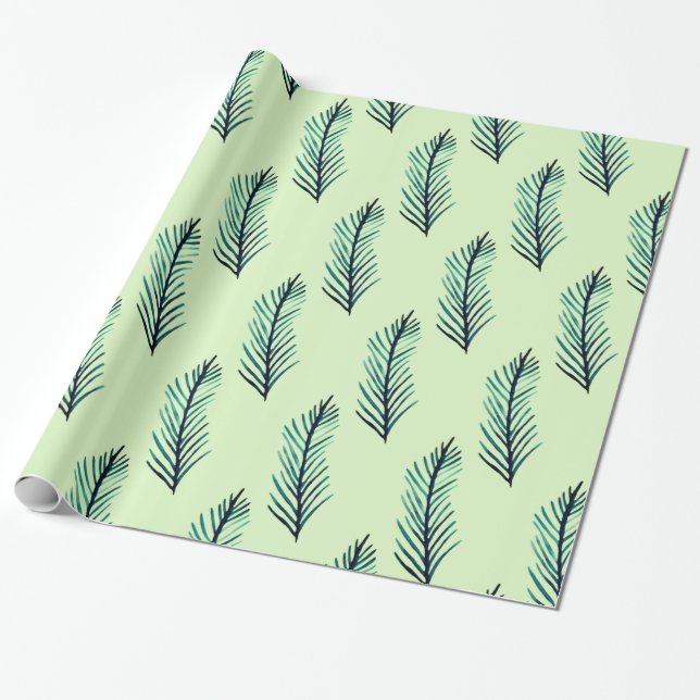 Presente Papel de envolvimento do teste padrão da planta da (Desenrolado)