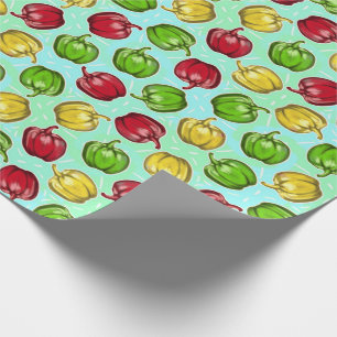 Presente Papel de envolvimento do teste padrão das pimenta