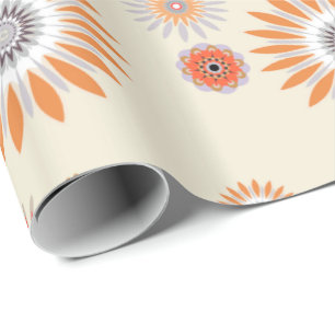 Presente Papel de envolvimento do teste padrão de flor 4