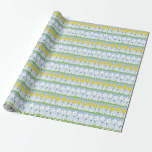 Presente Papel de envolvimento do teste padrão de flores