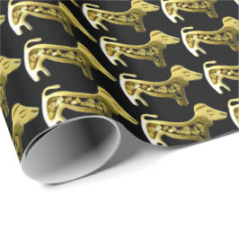 Presente Papel de envolvimento do teste padrão do cão