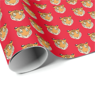 Presente Papel de envolvimento do tigre