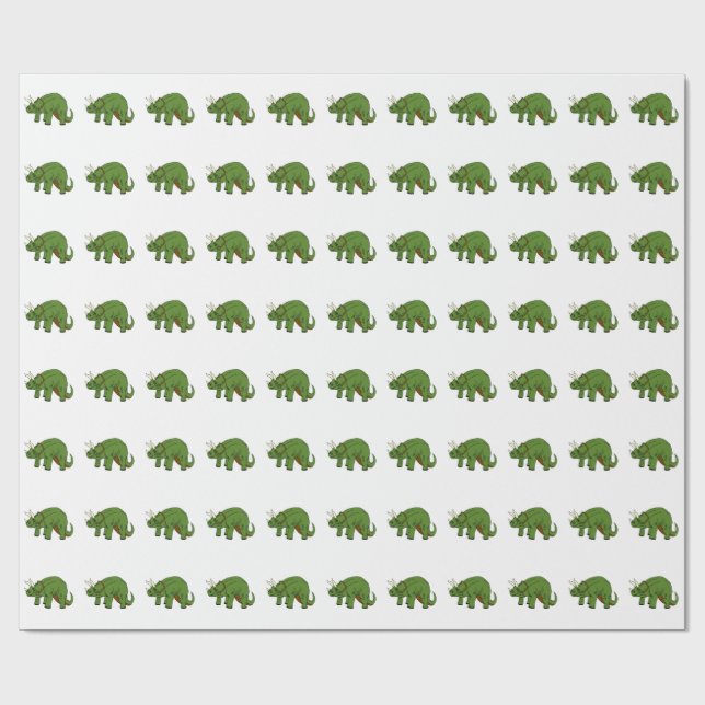 Presente Papel de envolvimento do Triceratops (Aberto)
