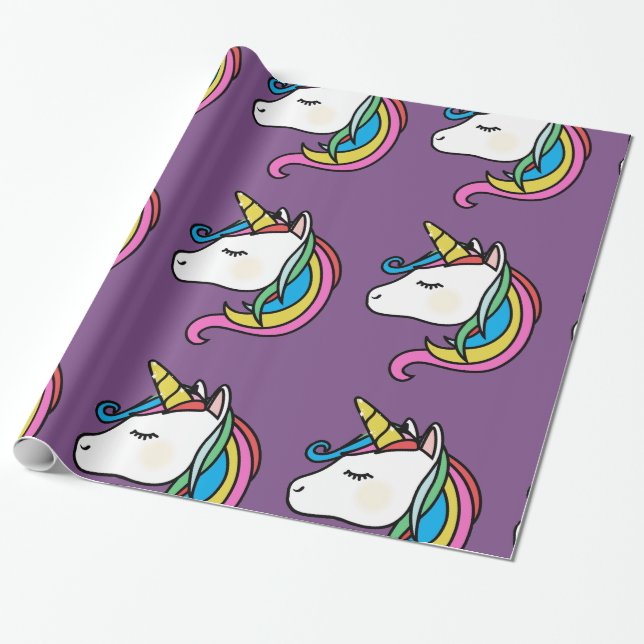 Presente papel de envolvimento do unicórnio (Desenrolado)