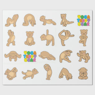 Presente Papel de envolvimento do urso de ursinho da ioga