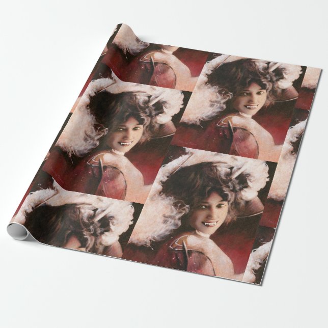 Presente Papel de envolvimento do vampiro do vintage (Desenrolado)