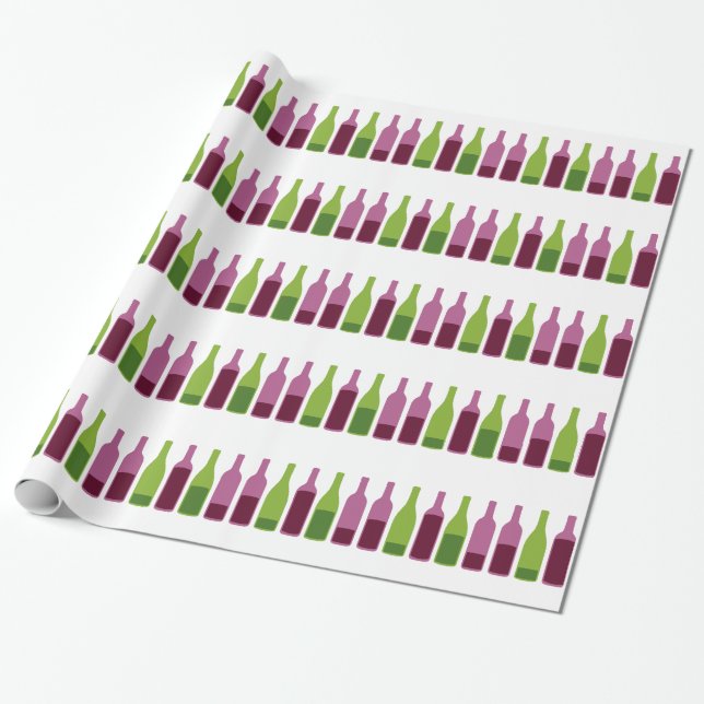 Presente Papel de envolvimento dos amantes de vinho (Desenrolado)