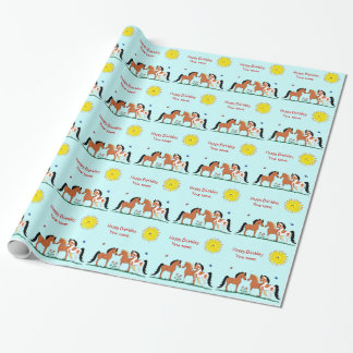Presente Papel de envolvimento dos amigos do cavalo de