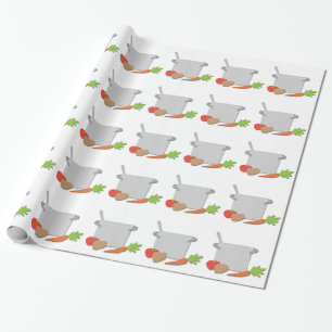 Presente Papel de envolvimento dos desenhos animados do