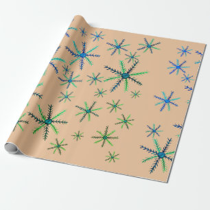 Presente Papel de envolvimento dos flocos de neve da