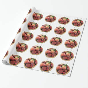 Presente Papel de envolvimento dos pêssegos e das cerejas
