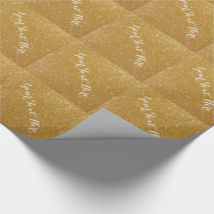 Presente Papel de envolvimento Dourado do brilho com