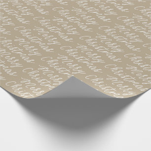 PRESENTE PAPEL DE ENVOLVIMENTO DOURADO DO FELIZ NATAL DO