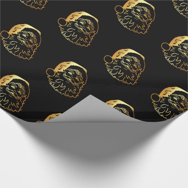 Presente Papel de envolvimento dourado do teste padrão das (Ponta)