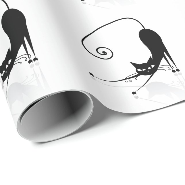 Presente Papel de envolvimento engraçado do gato (Ponta do rolo)