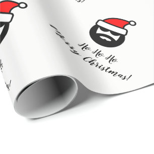 Presente Papel de envolvimento engraçado do Natal com papa