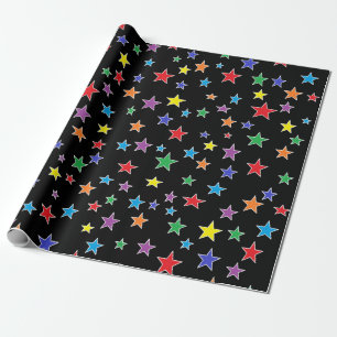 Presente Papel de envolvimento estrelado da noite estrelado