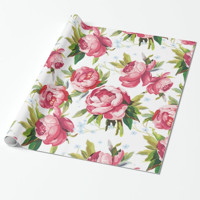 PRESENTE PAPEL DE ENVOLVIMENTO FLORAL (Desenrolado)