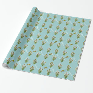 Presente Papel de envolvimento floral bonito de Edelweiss
