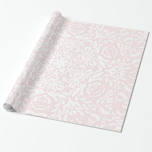 Presente Papel de envolvimento floral cor-de-rosa do laço
