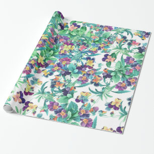 Presente Papel de envolvimento floral das flores do jardim