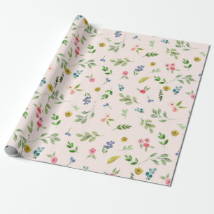 Presente Papel de envolvimento floral do casamento da