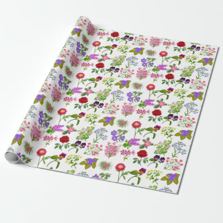 Presente Papel de envolvimento floral do jardim francês do