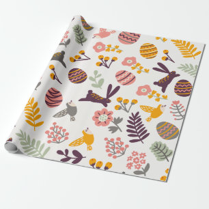 Presente Papel de envolvimento floral do teste padrão   do