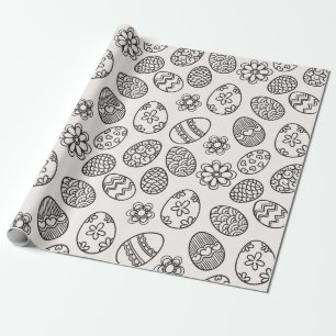 Presente Papel de envolvimento floral do teste padrão dos