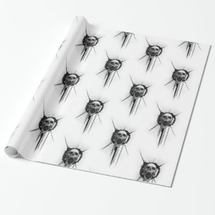 Presente Papel de envolvimento gritando do crânio
