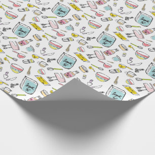 Presente Papel de envolvimento Handdrawn do teste padrão d