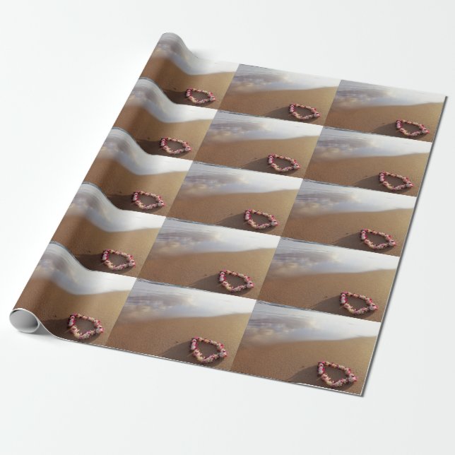 Presente Papel de envolvimento havaiano da praia dos leus (Desenrolado)