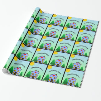 Presente Papel de envolvimento Home novo dos parabéns