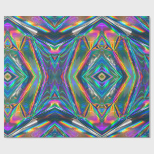 Presente Papel de envolvimento iridescente do cromo