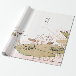Presente Papel de envolvimento japonês da almofada de lírio