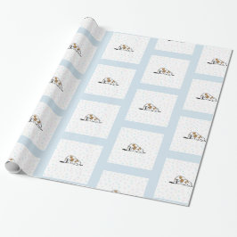 Presente Papel de envolvimento lindo do filhote de cachorro
