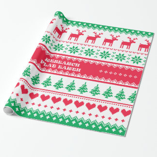 Presente Papel de envolvimento LISO dos presentes do XMAS