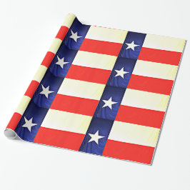 Presente Papel de envolvimento lustroso - bandeira de Texas