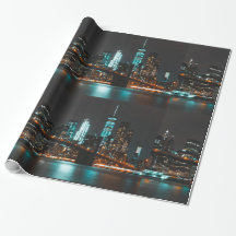 Papel de envolvimento lustroso de New York