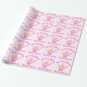 Presente Papel de envolvimento lustroso do bebé novo feito
